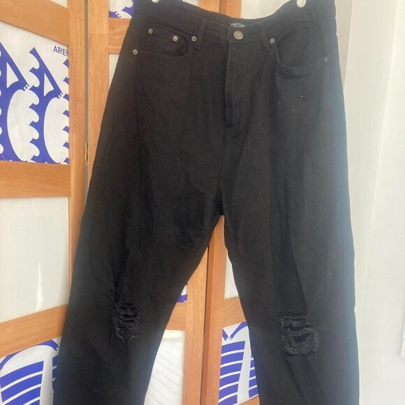 Nasty Gal black distressed jeans - Picture 1 of 4